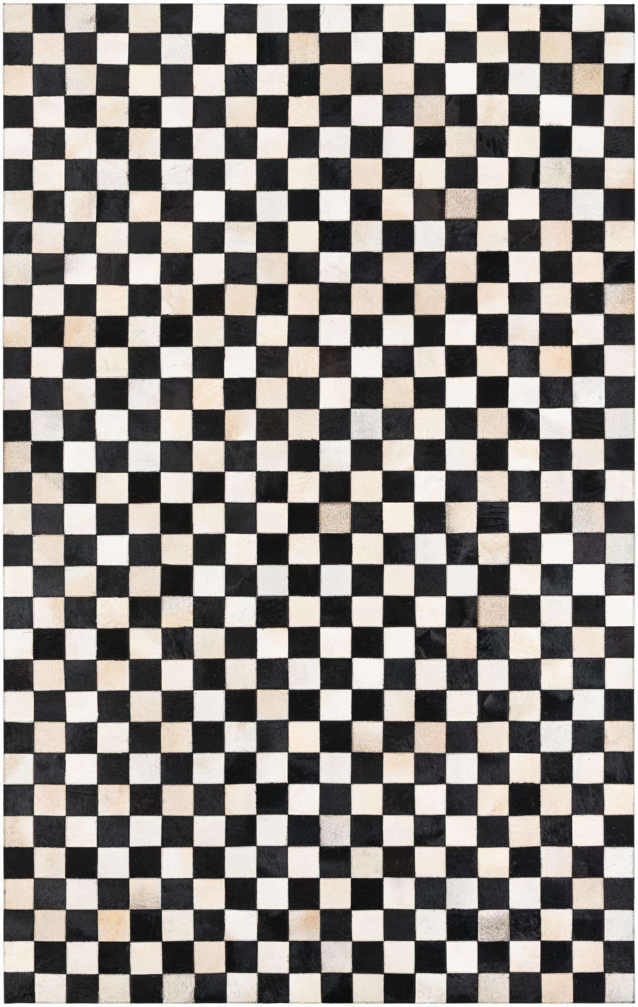 5' x 8' Cowhide Leather Rug