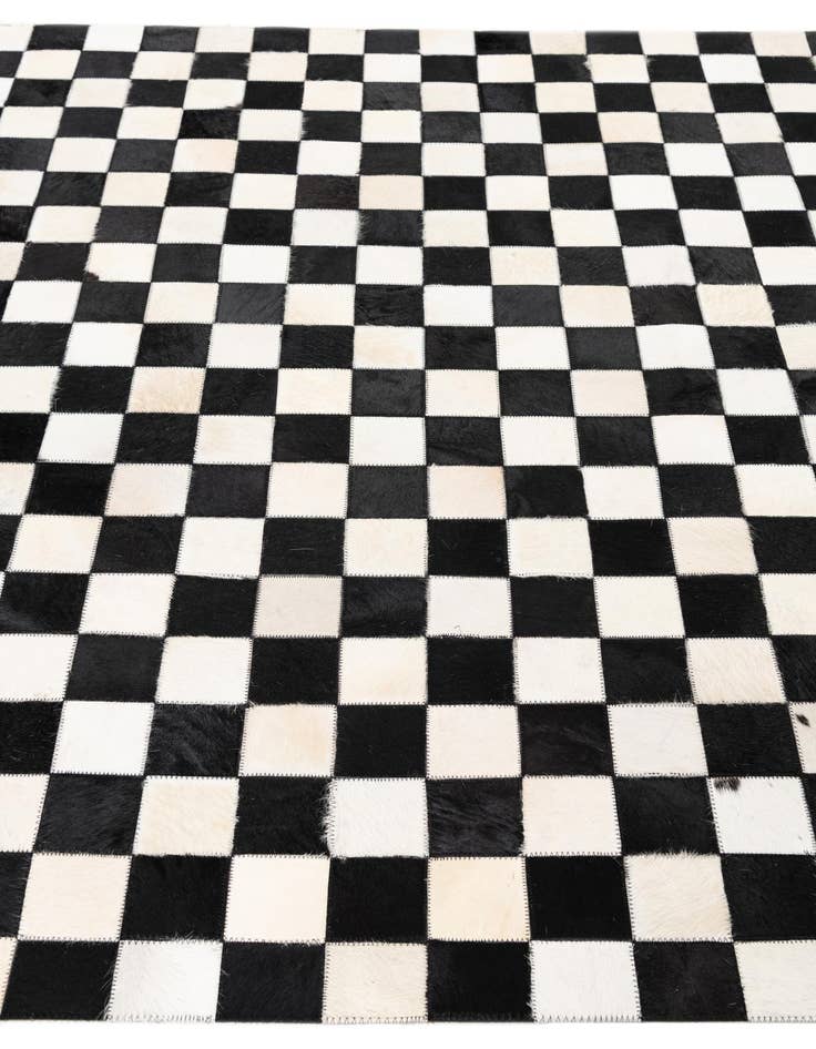 Detail image of 5' 1 x 8' Cowhide Leather Rug