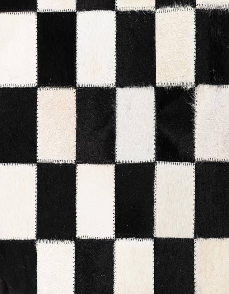 Detail image of 5' 1 x 8' Cowhide Leather Rug