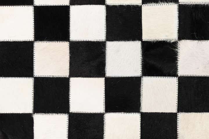 5' 1 x 8' Cowhide Leather Rug