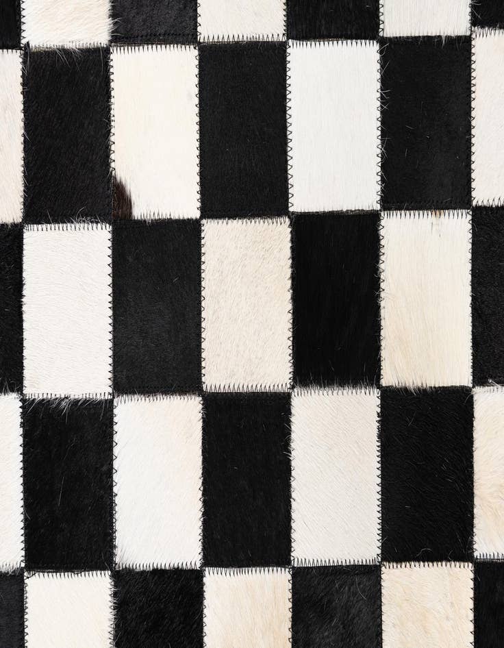 Detail image of 5' 1 x 8' Cowhide Leather Rug