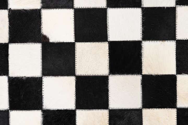 5' 1 x 8' Cowhide Leather Rug