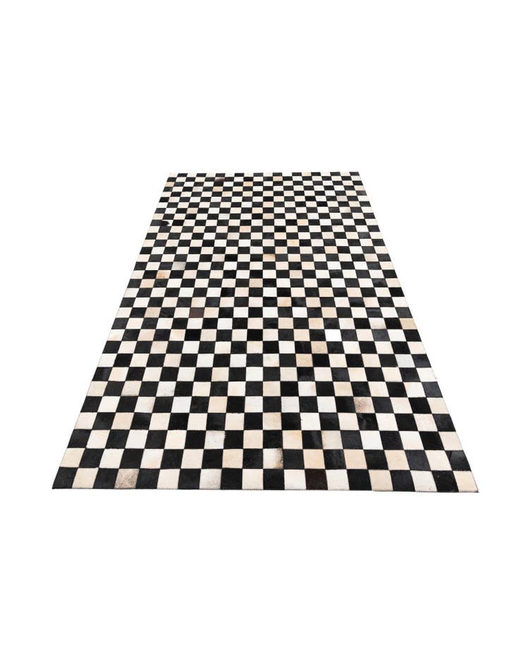 Detail image of 5' 1 x 8' Cowhide Leather Rug