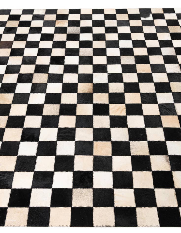 Detail image of 5' 1 x 8' Cowhide Leather Rug