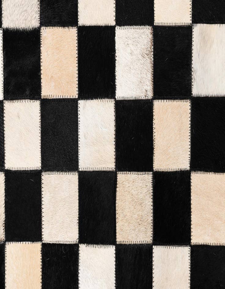 Detail image of 5' 1 x 8' Cowhide Leather Rug