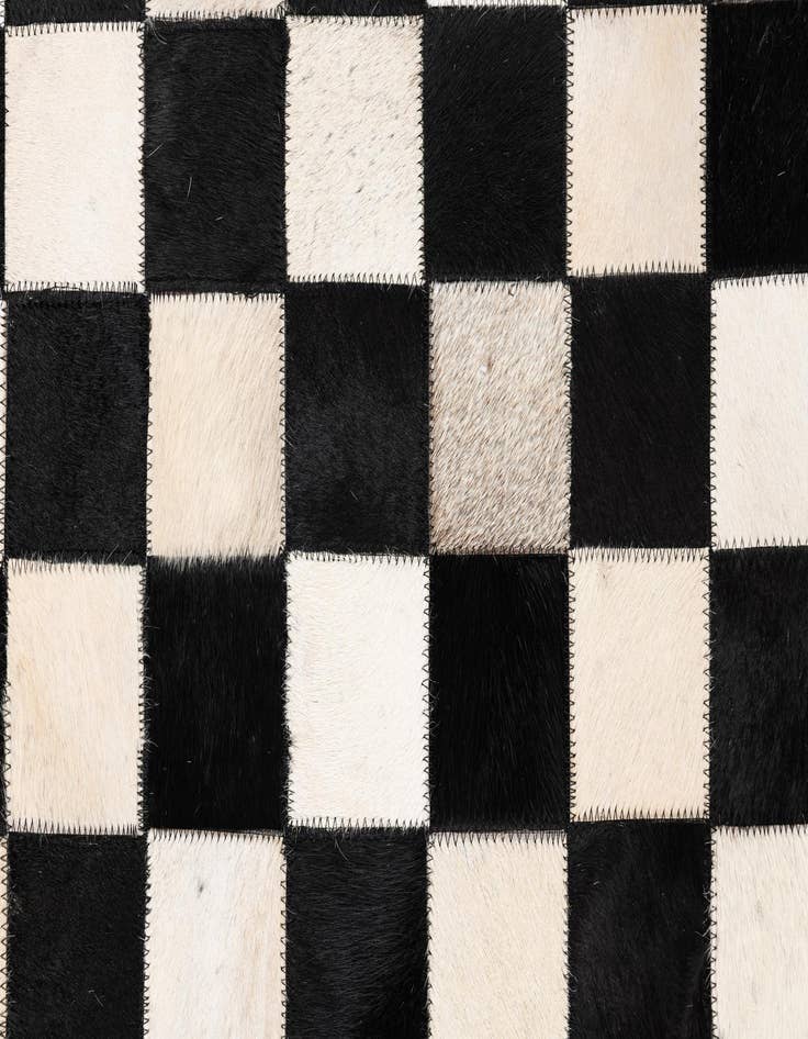 Detail image of 5' 1 x 8' Cowhide Leather Rug