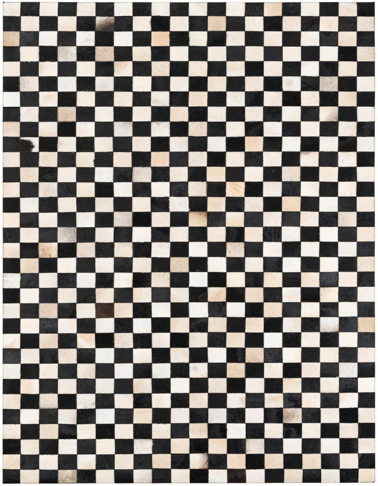 Detail image of 5' 1 x 8' Cowhide Leather Rug