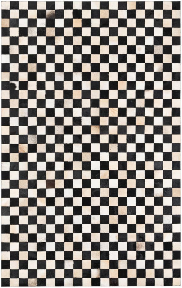 Detail image of 5' 1 x 8' Cowhide Leather Rug