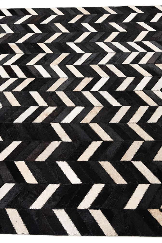 5' 1 x 8' 1 Cowhide Leather Rug