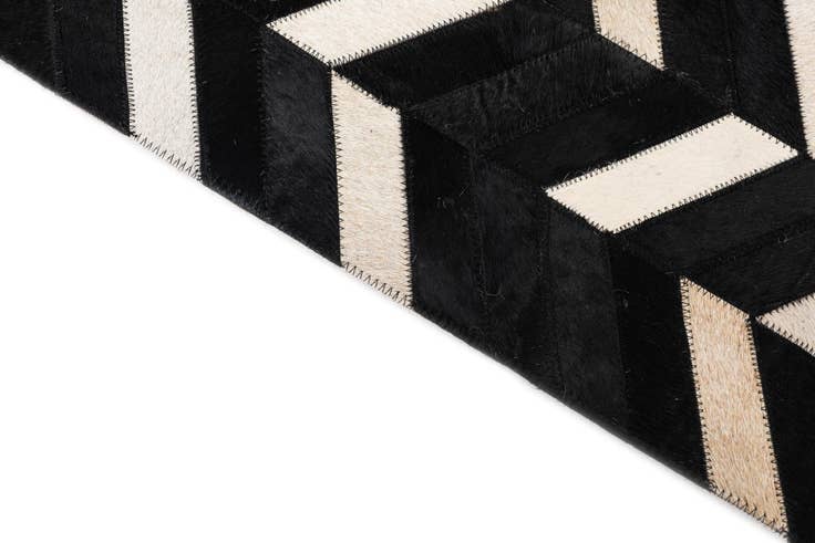 Detail image of 5' 1 x 8' 1 Cowhide Leather Rug