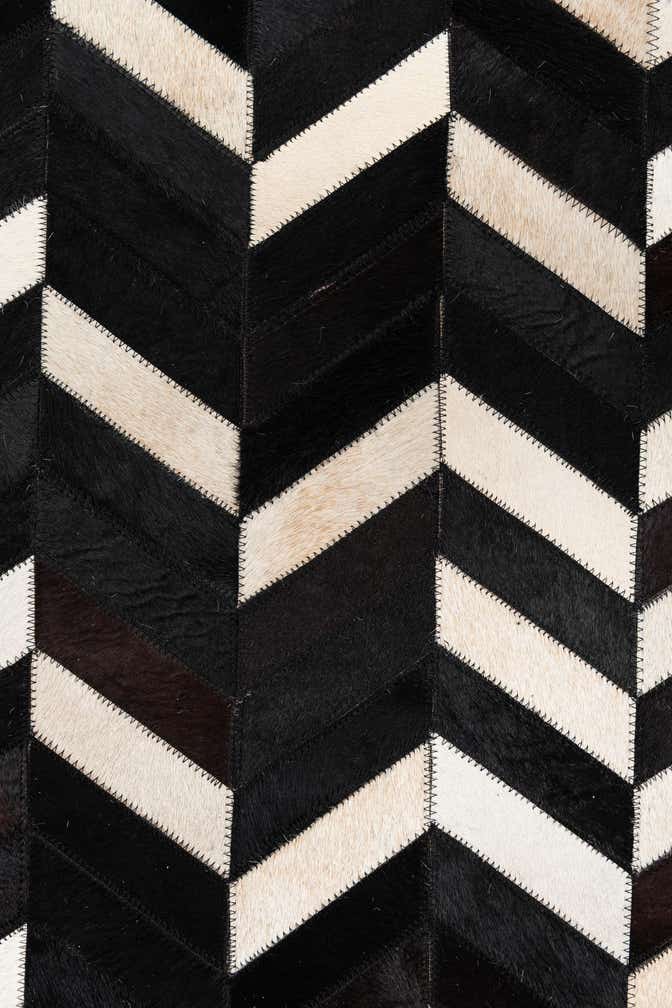 5' 1 x 8' 1 Cowhide Leather Rug