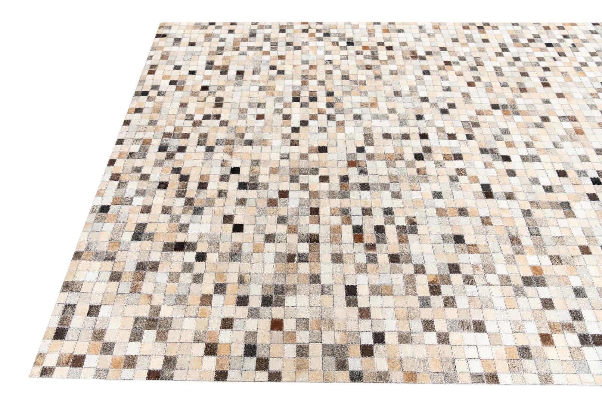 5' x 8' Cowhide Leather Rug