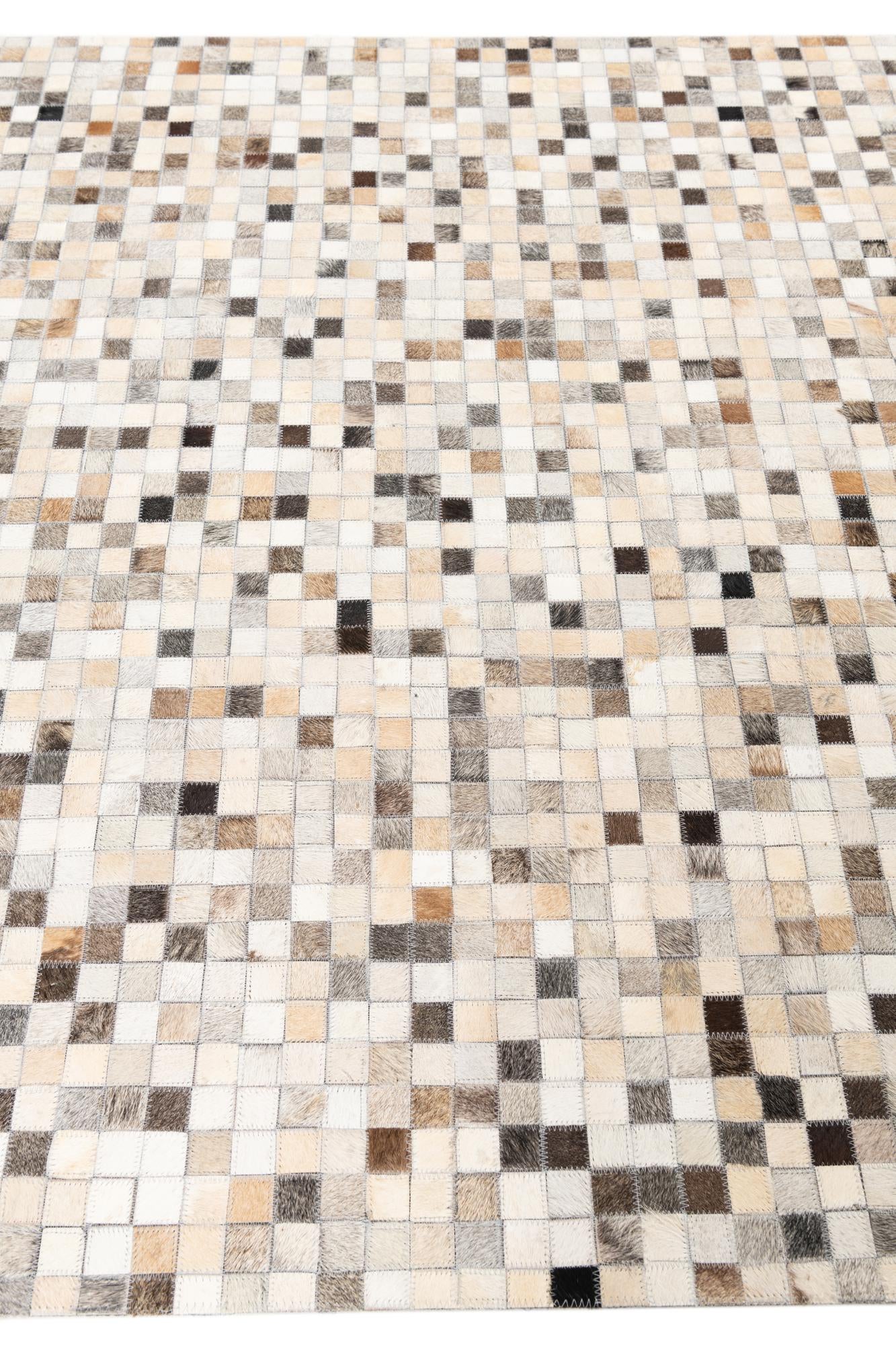 5' x 8' Cowhide Leather Rug
