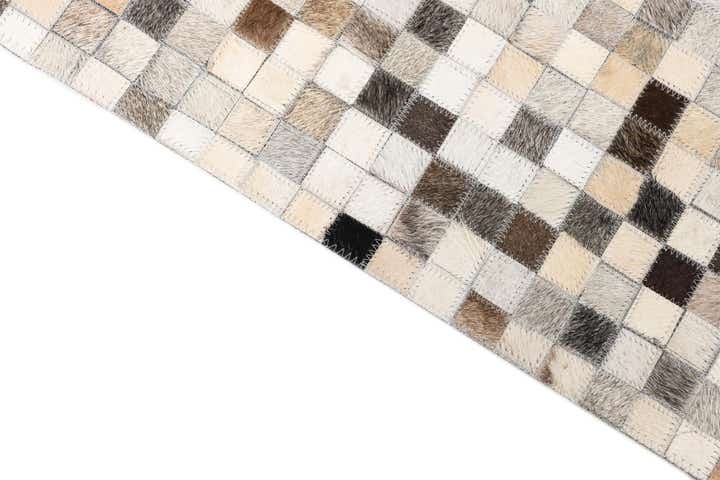 5' x 8' Cowhide Leather Rug