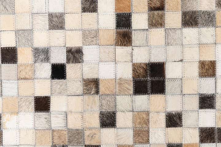 5' x 8' Cowhide Leather Rug
