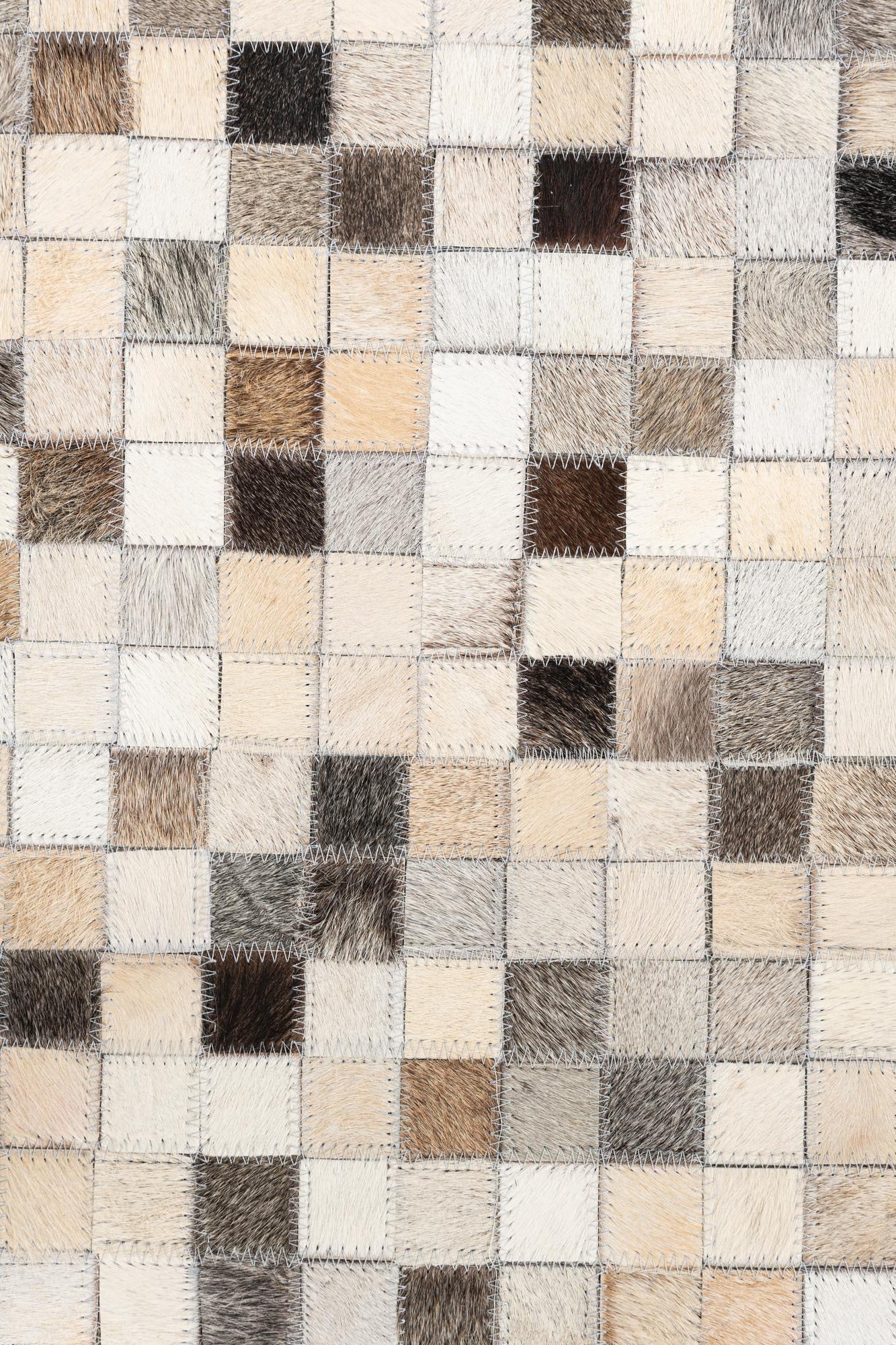 5' x 8' Cowhide Leather Rug