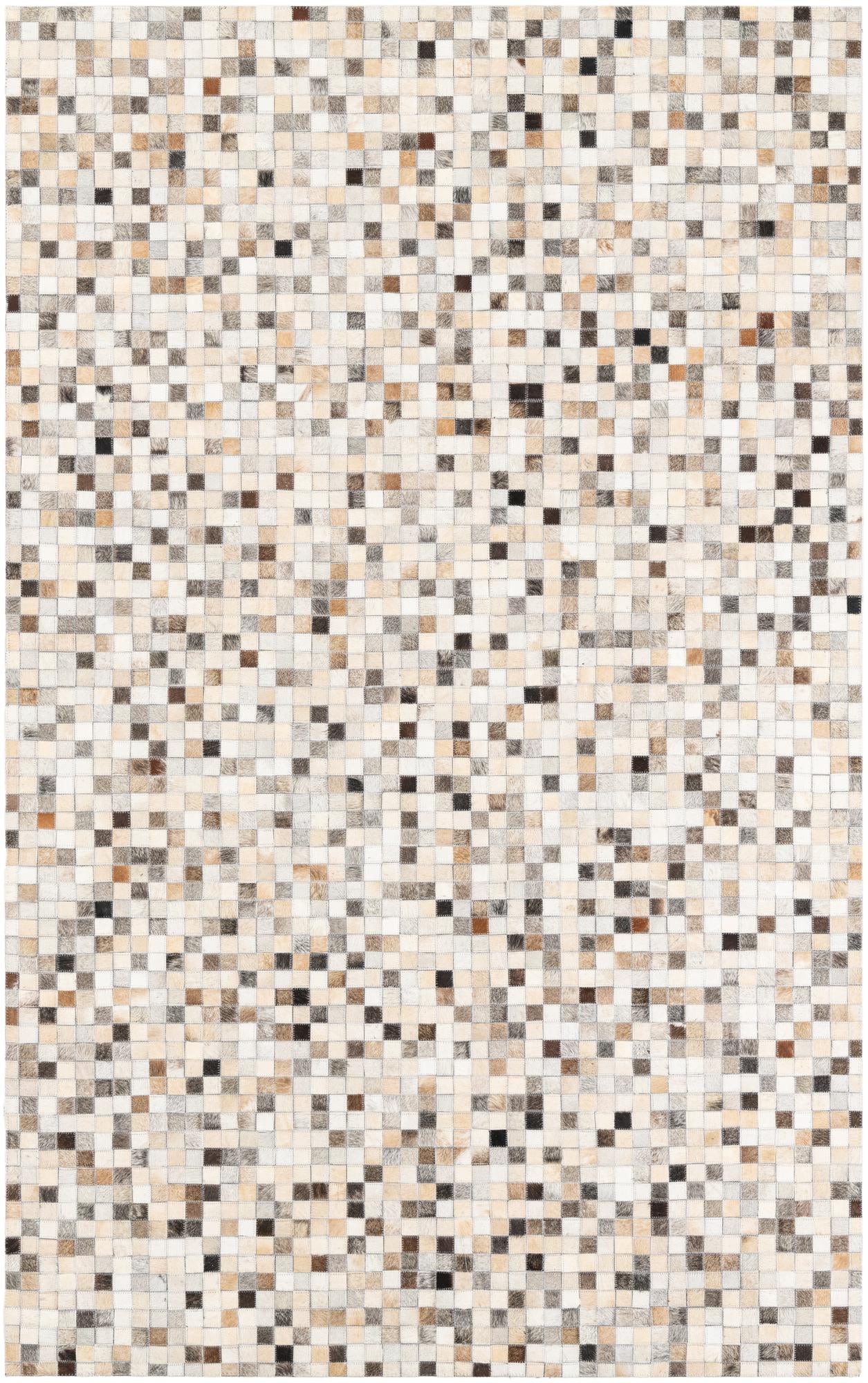 5' x 8' Cowhide Leather Rug