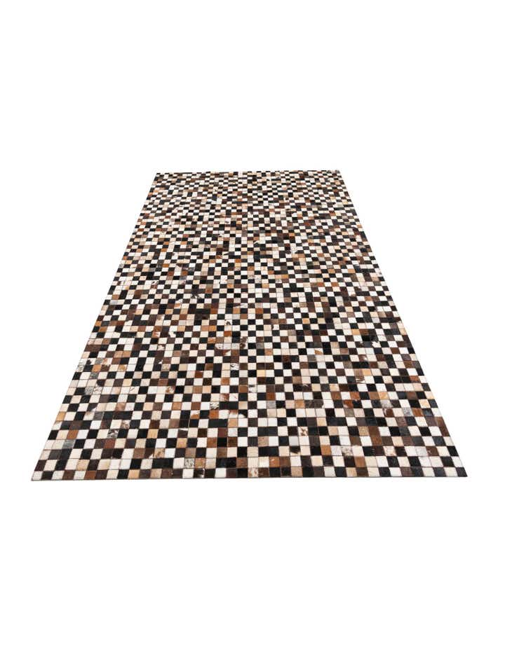 5' 1 x 8' 1 Cowhide Leather Rug