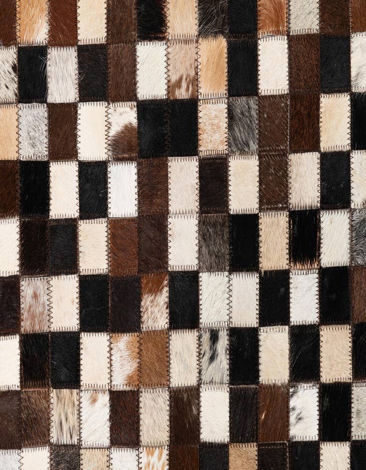 Detail image of 5' 1 x 8' 1 Cowhide Leather Rug