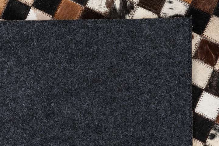 5' 1 x 8' 1 Cowhide Leather Rug