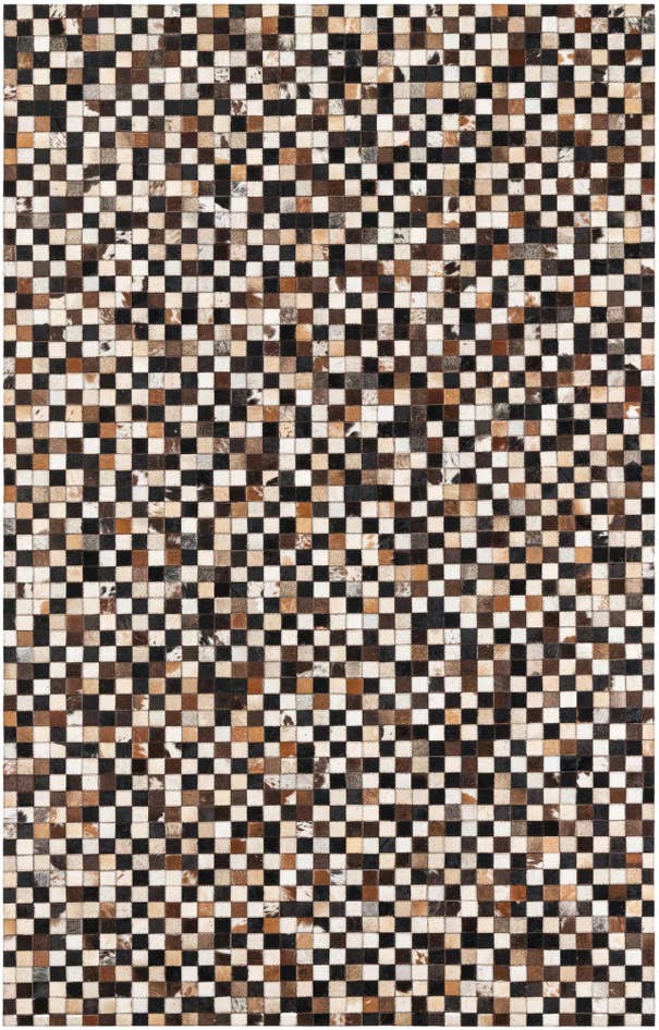 Detail image of 5' 1 x 8' 1 Cowhide Leather Rug