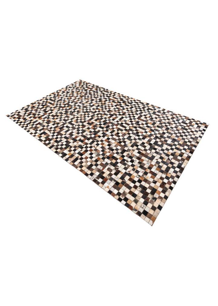 5' 1 x 8' 2 Cowhide Leather Rug