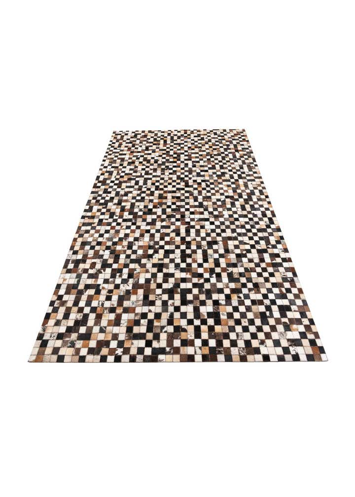 5' 1 x 8' 2 Cowhide Leather Rug