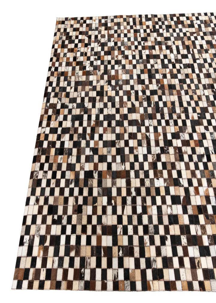 5' 1 x 8' 2 Cowhide Leather Rug