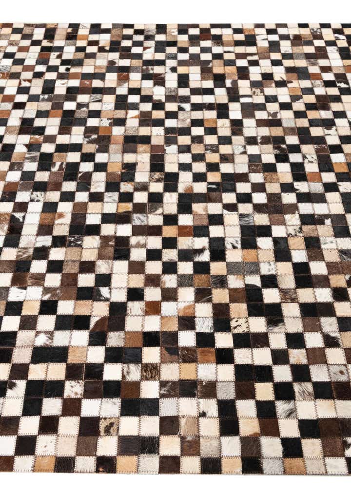 5' 1 x 8' 2 Cowhide Leather Rug