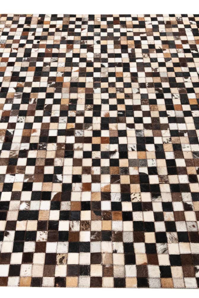 5' 1 x 8' 2 Cowhide Leather Rug