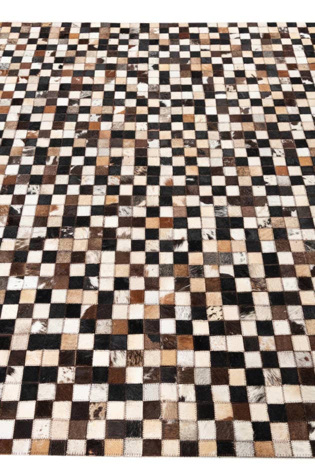 Detail image of 5' 1 x 8' 2 Cowhide Leather Rug