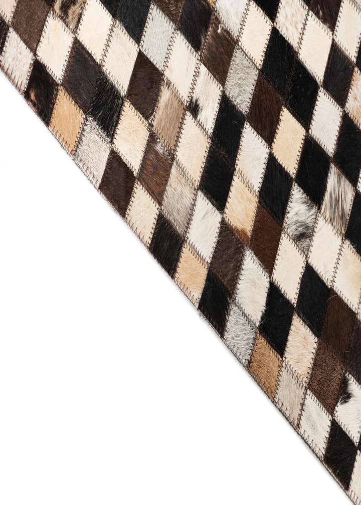 5' 1 x 8' 2 Cowhide Leather Rug