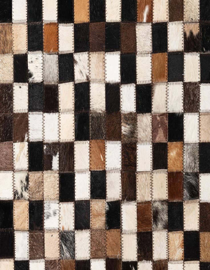 Detail image of 5' 1 x 8' 2 Cowhide Leather Rug