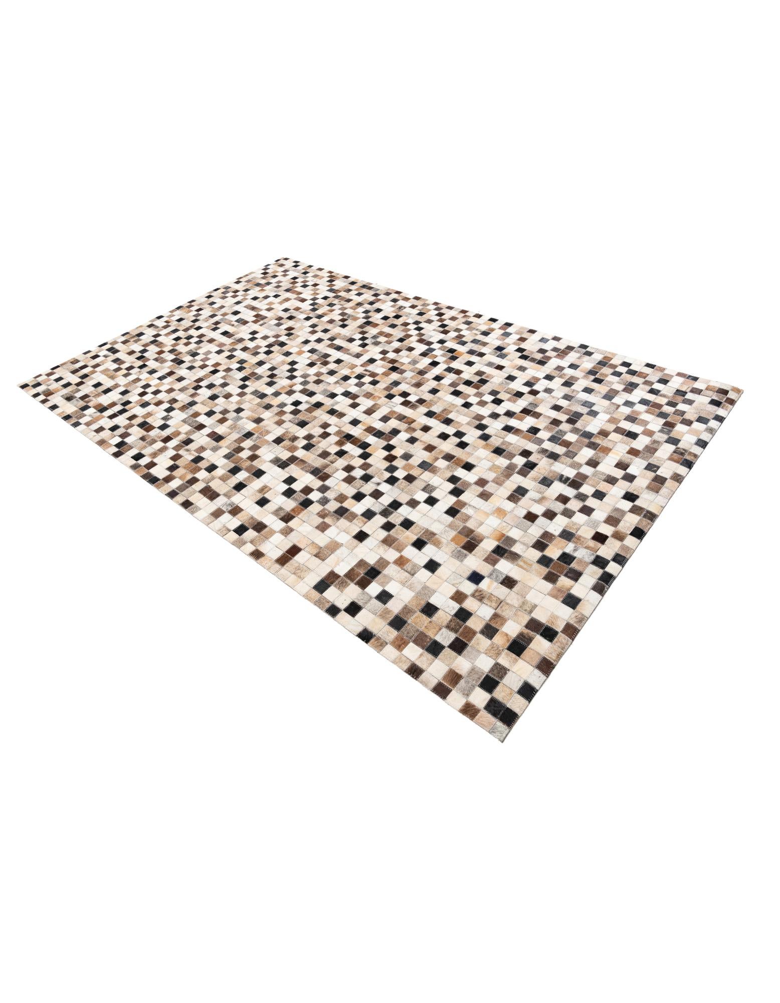 5' 1 x 8' Cowhide Leather Rug