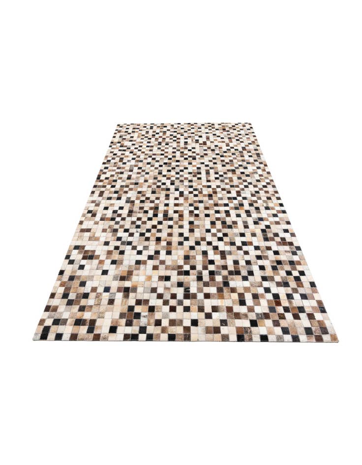 Detail image of 5' 1 x 8' Cowhide Leather Rug