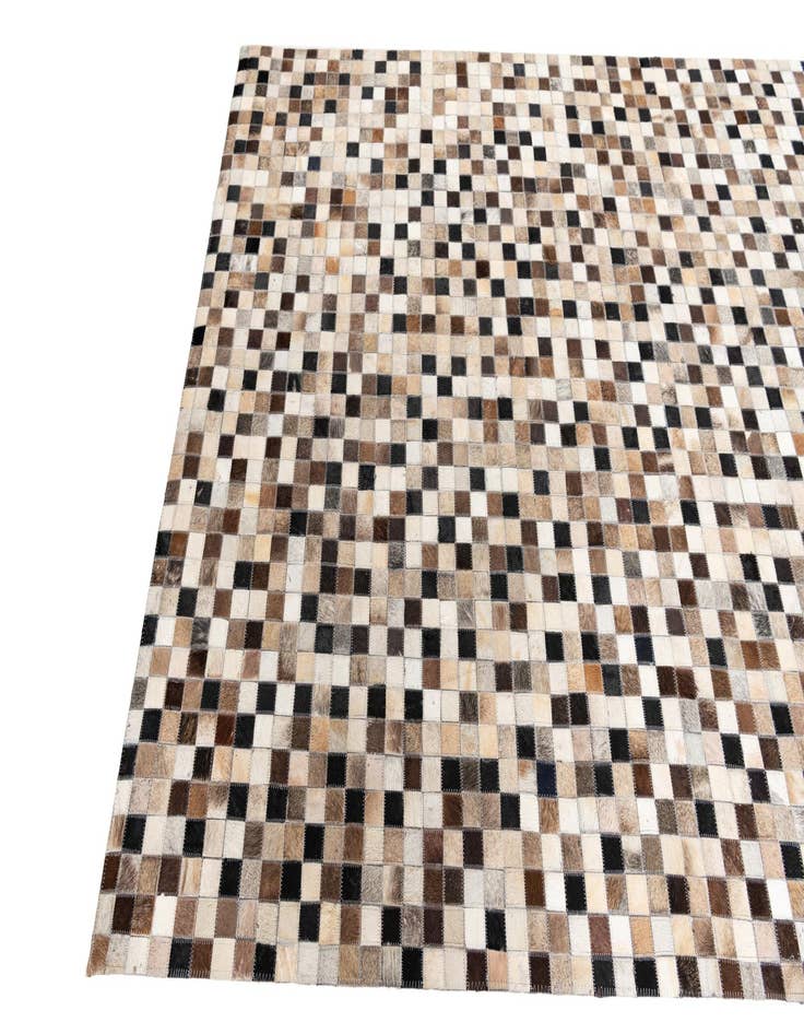 Detail image of 5' 1 x 8' Cowhide Leather Rug