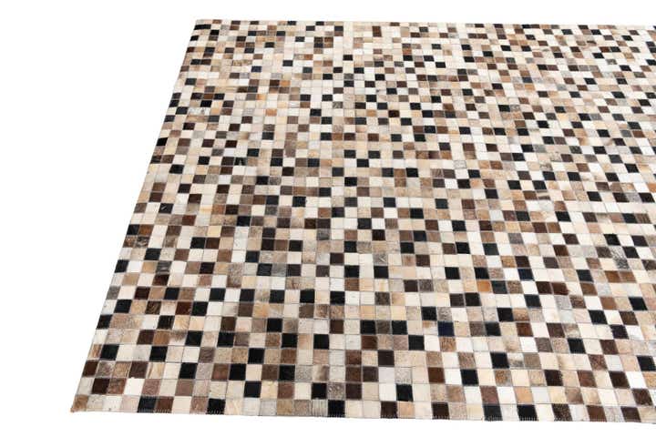 5' 1 x 8' Cowhide Leather Rug