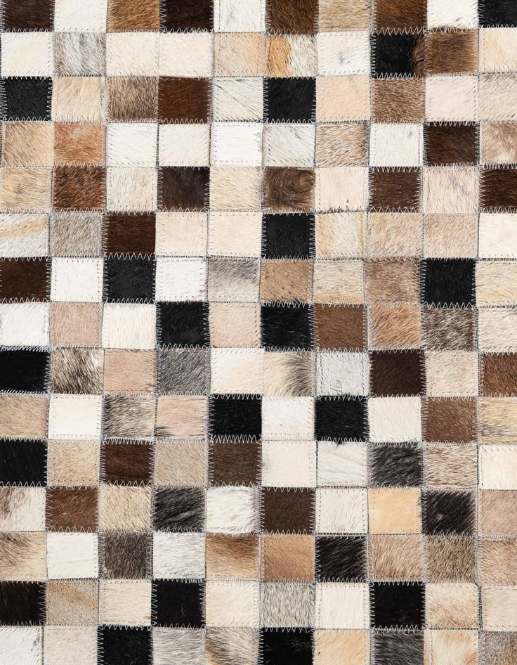 Detail image of 5' 1 x 8' Cowhide Leather Rug