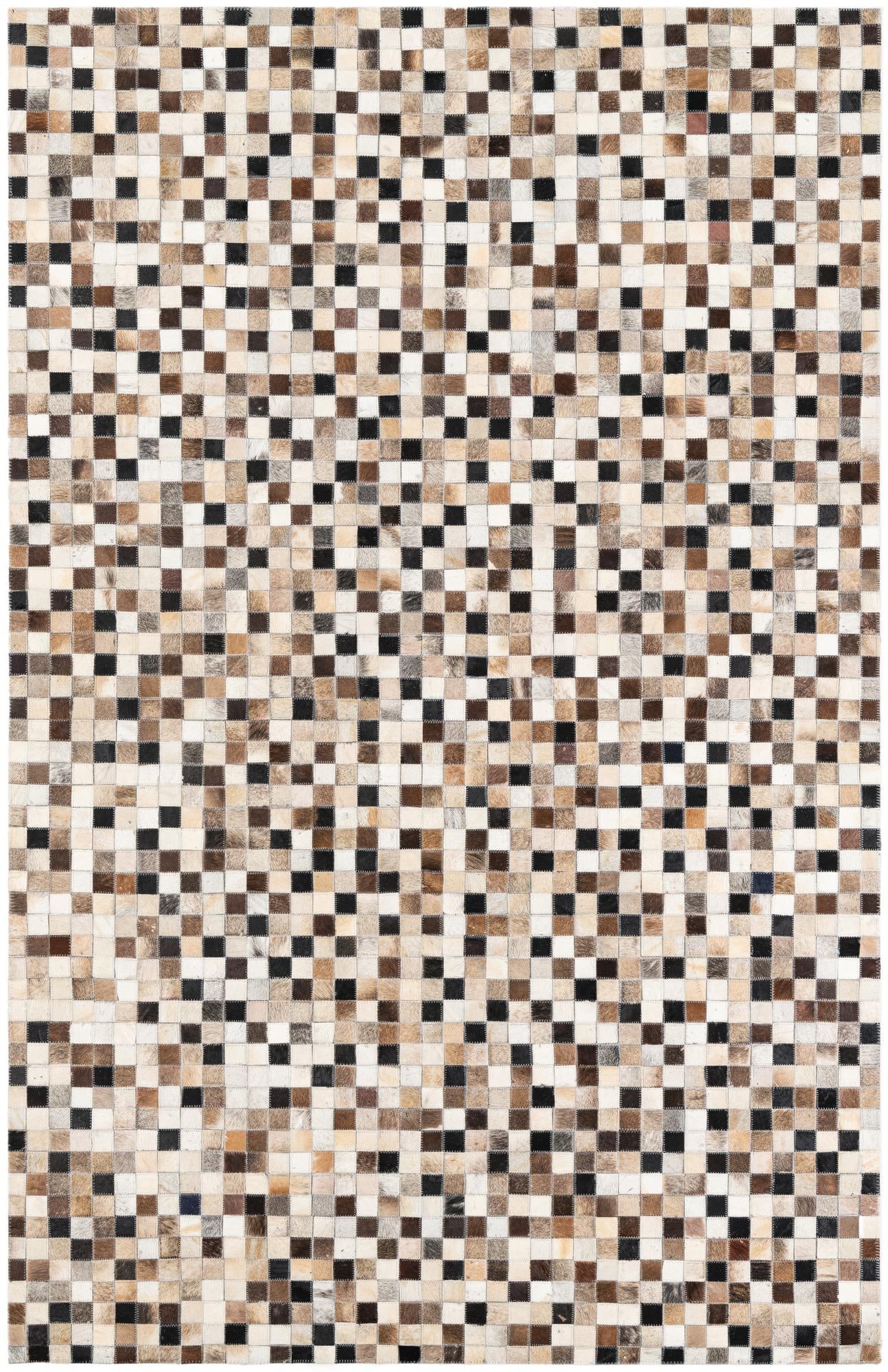 5' 1 x 8' Cowhide Leather Rug