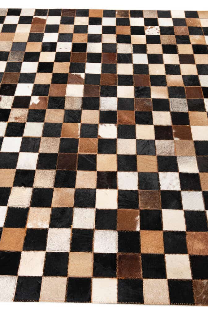 5' x 8' Cowhide Leather Rug