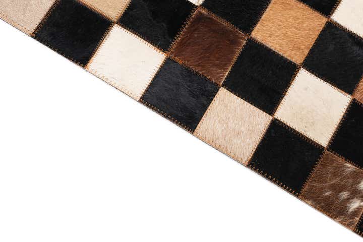 5' x 8' Cowhide Leather Rug