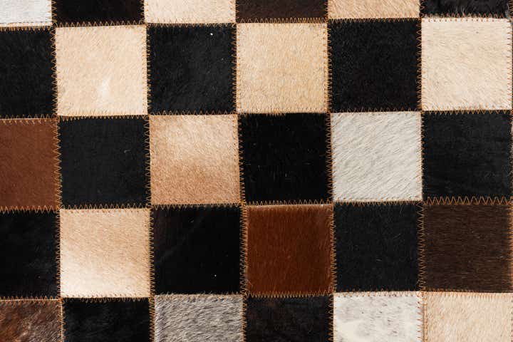 5' x 8' Cowhide Leather Rug