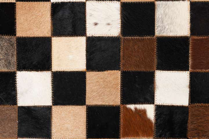 5' x 8' Cowhide Leather Rug