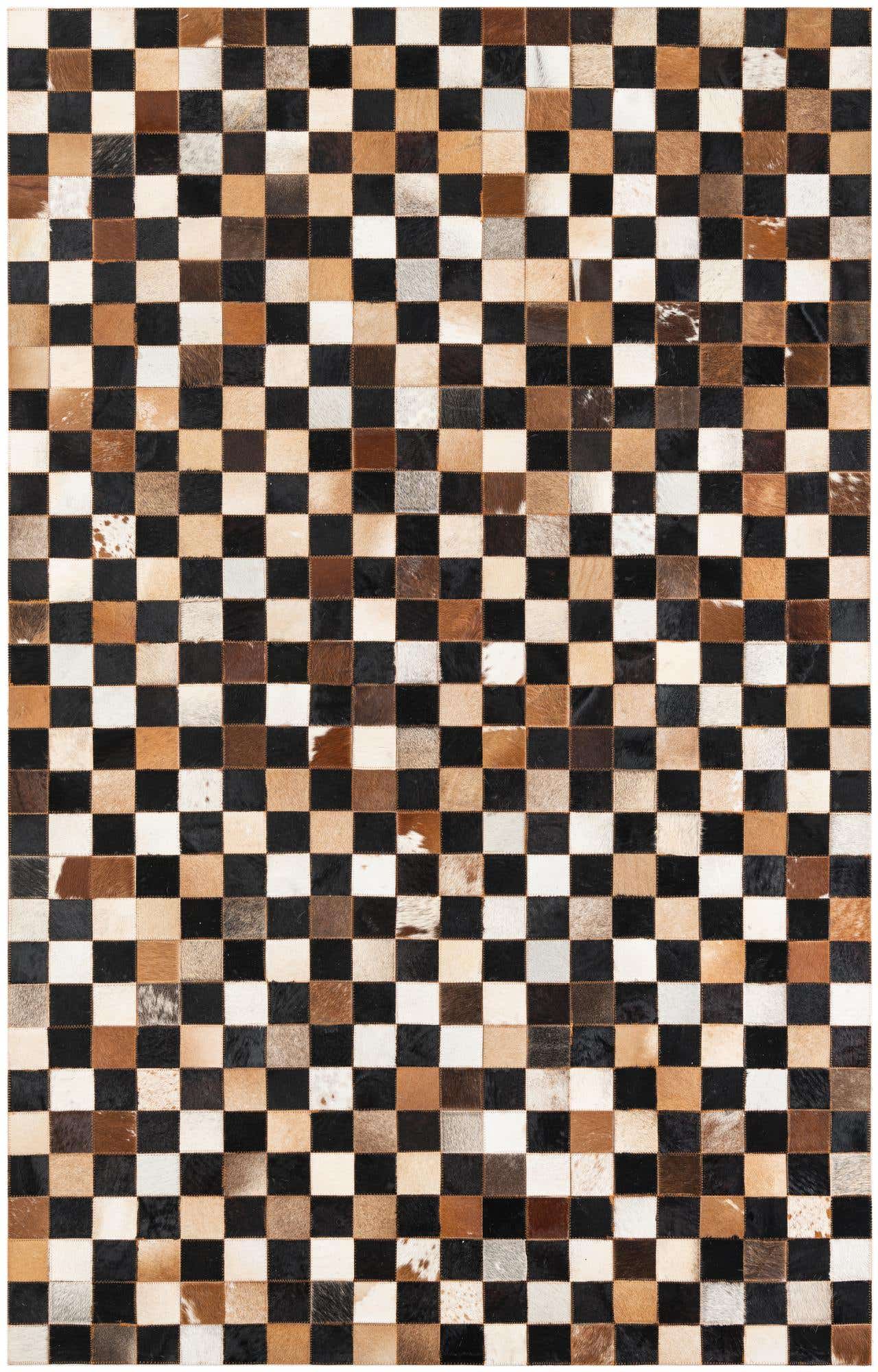5' x 8' Cowhide Leather Rug