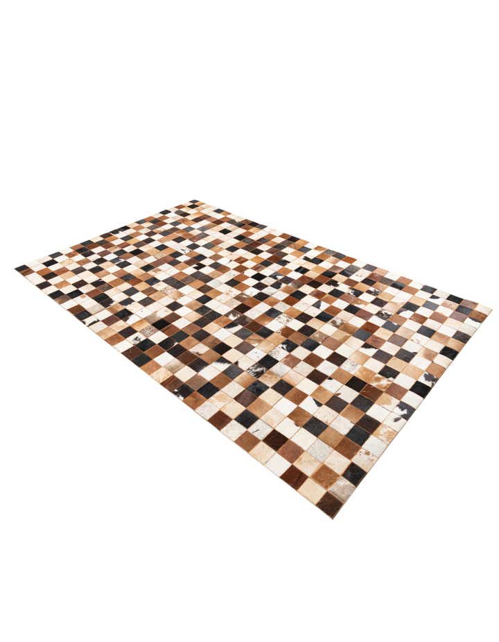 5' x 8' 1 Cowhide Leather Rug