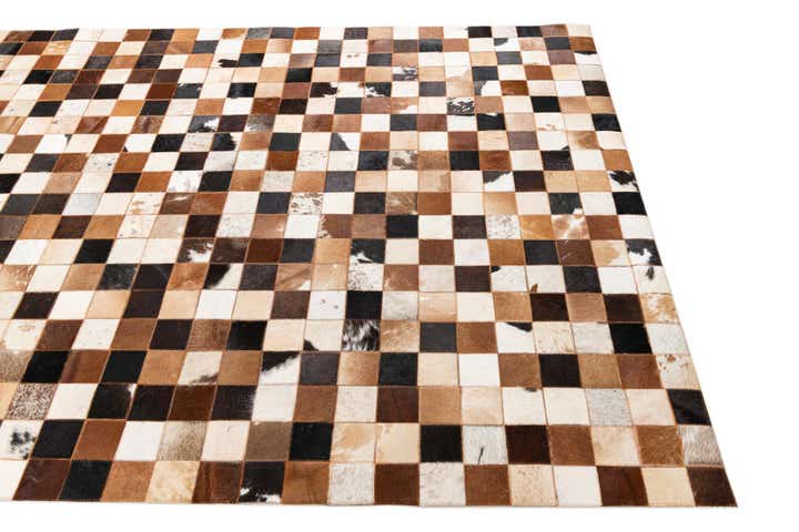5' x 8' 1 Cowhide Leather Rug