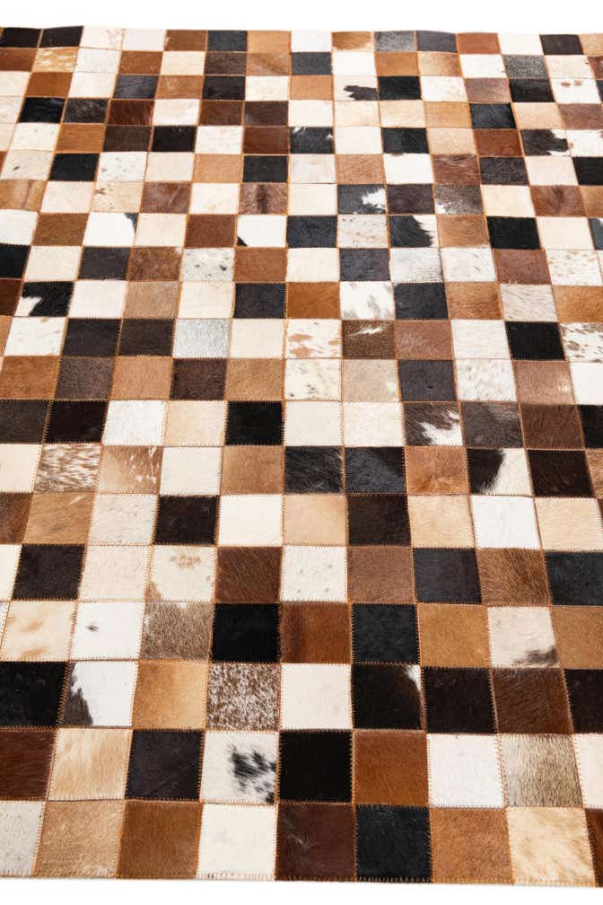 5' x 8' 1 Cowhide Leather Rug