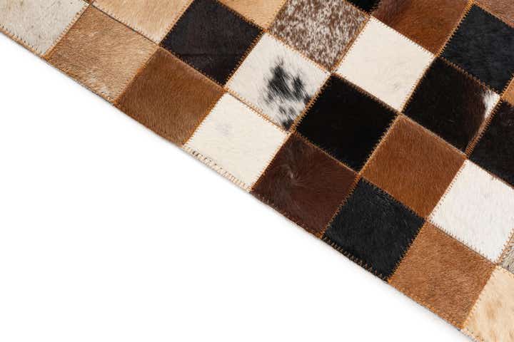 5' x 8' 1 Cowhide Leather Rug
