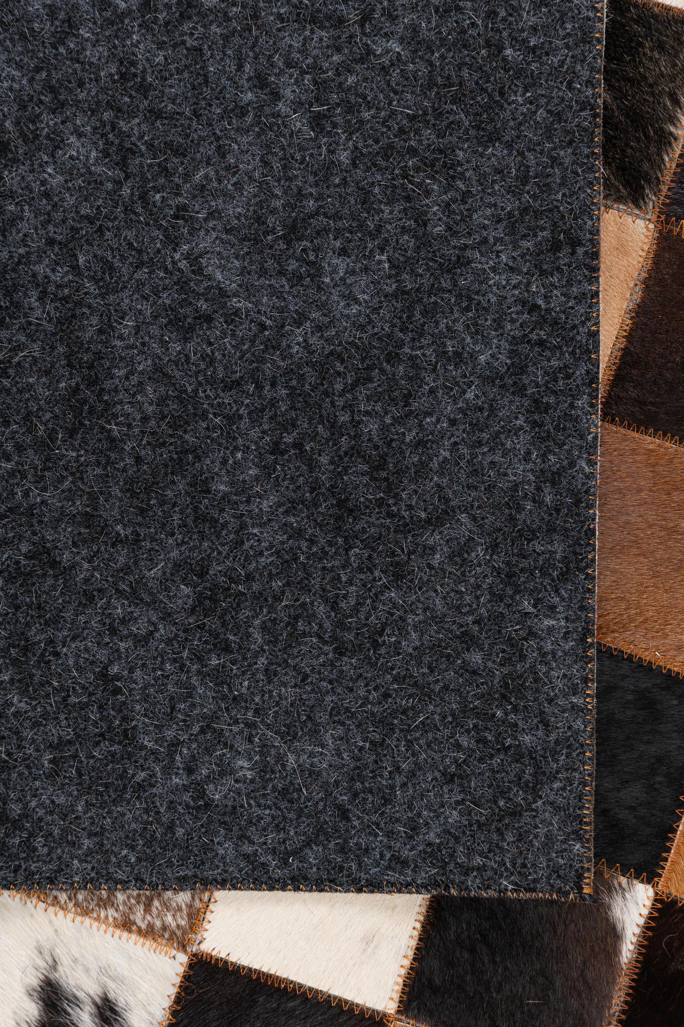 5' x 8' 1 Cowhide Leather Rug