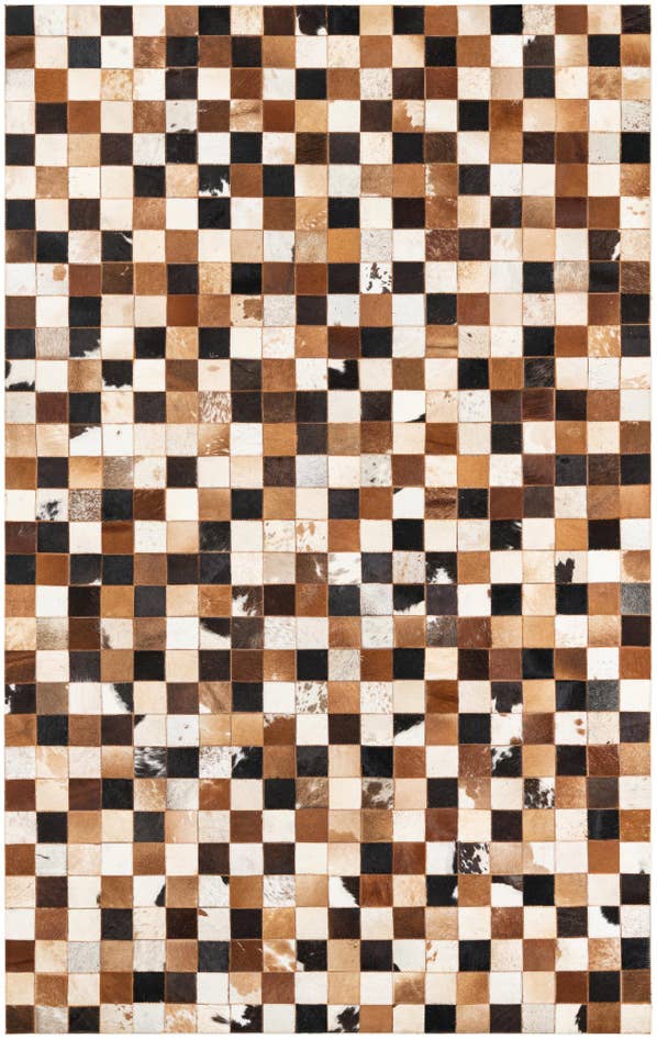 Detail image of 5' x 8' 1 Cowhide Leather Rug